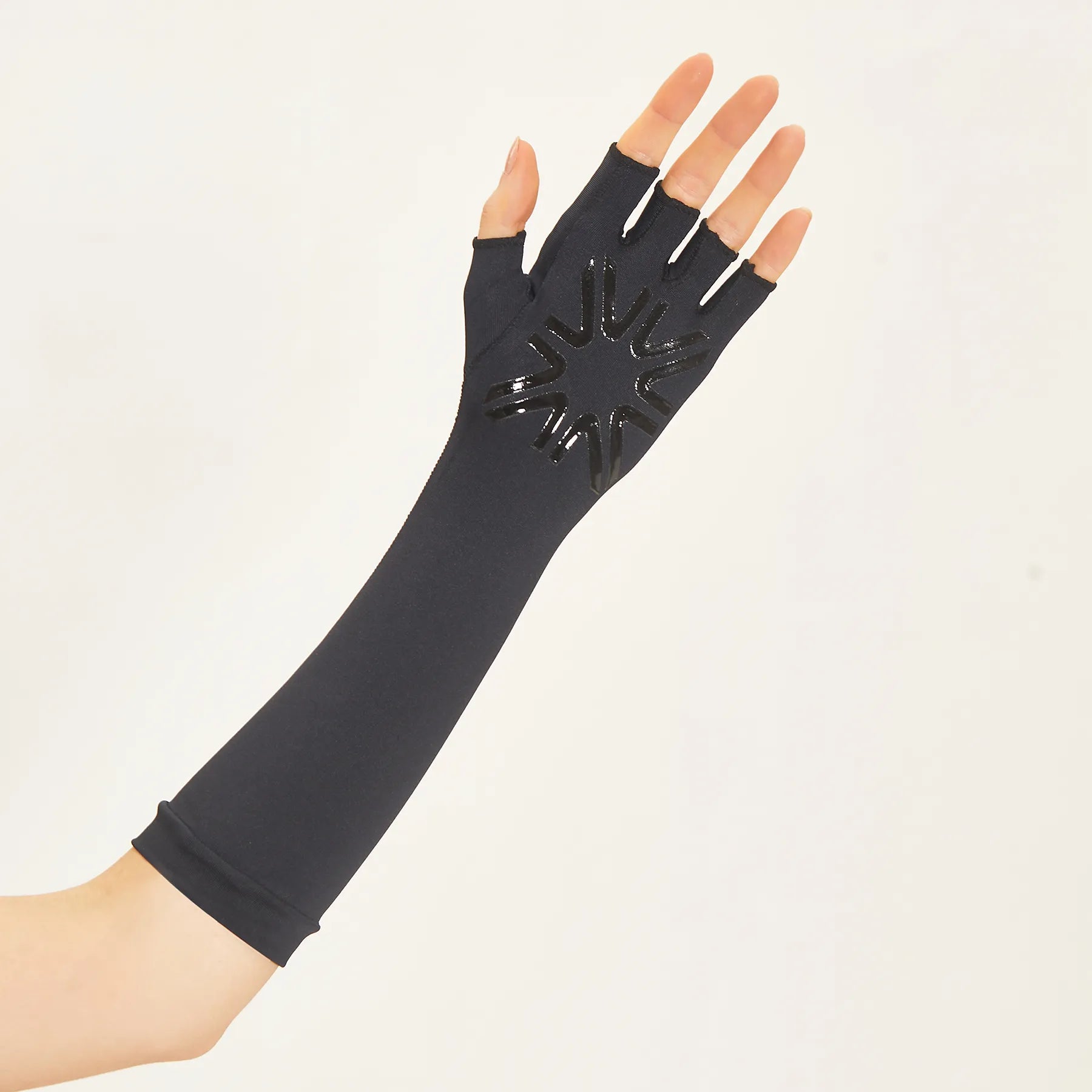 Luva UV Longa Com Proteção Solar - PRETO