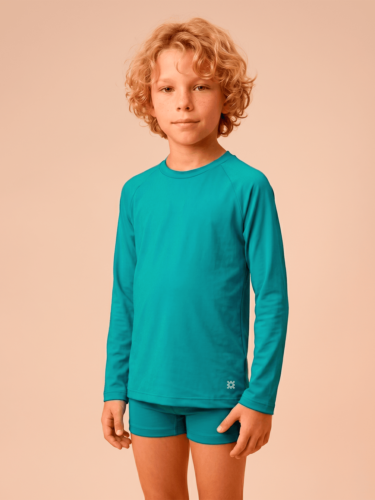 Camiseta com Proteção Solar UVPRO Infantil UV.LINE - Verde Mar