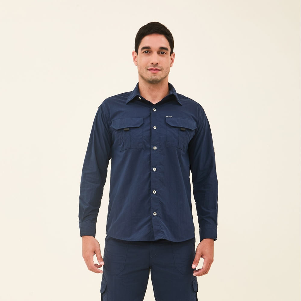 Camisa UV Com Proteção Solar Tenerife - AZUL MARINHO