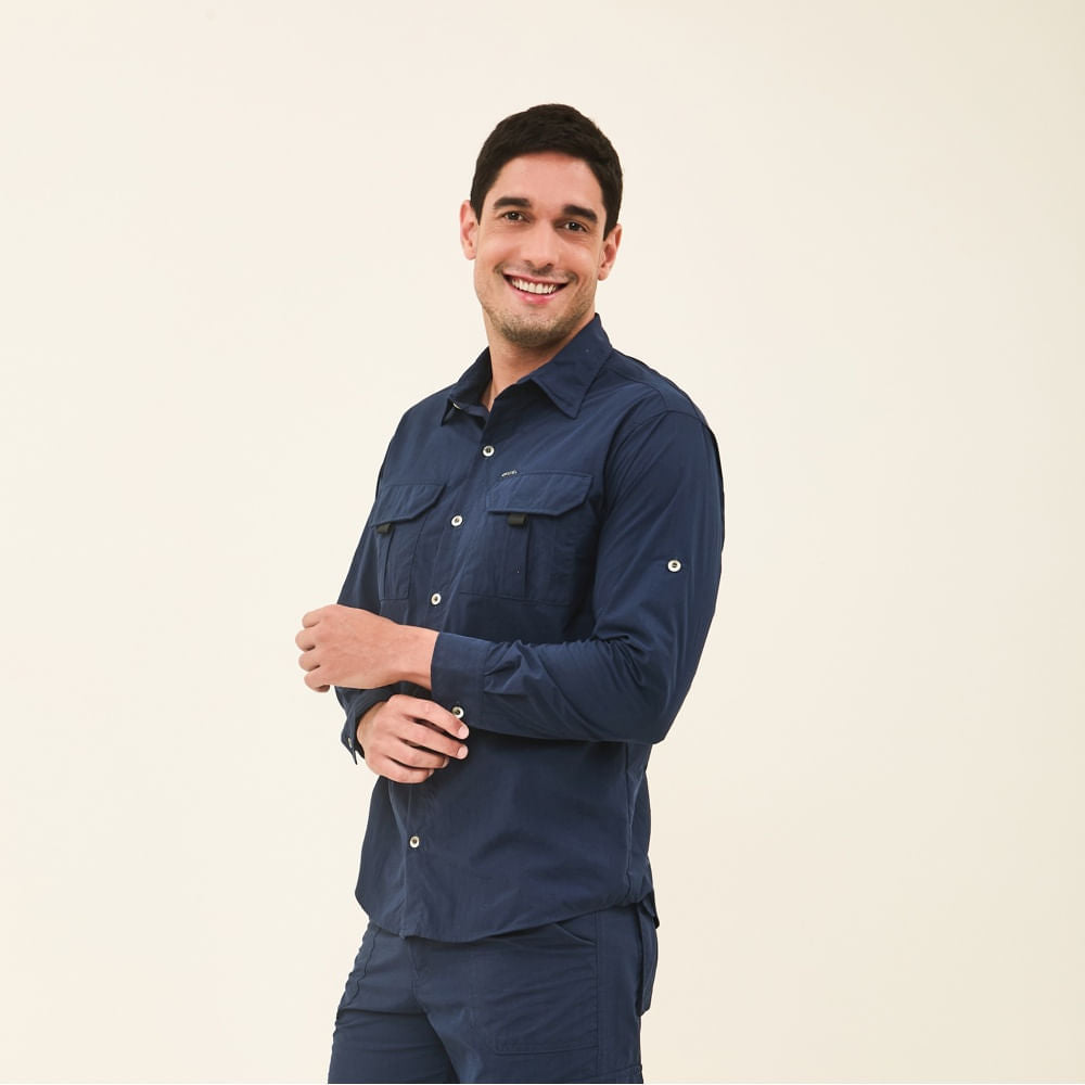 Camisa UV Com Proteção Solar Tenerife - AZUL MARINHO