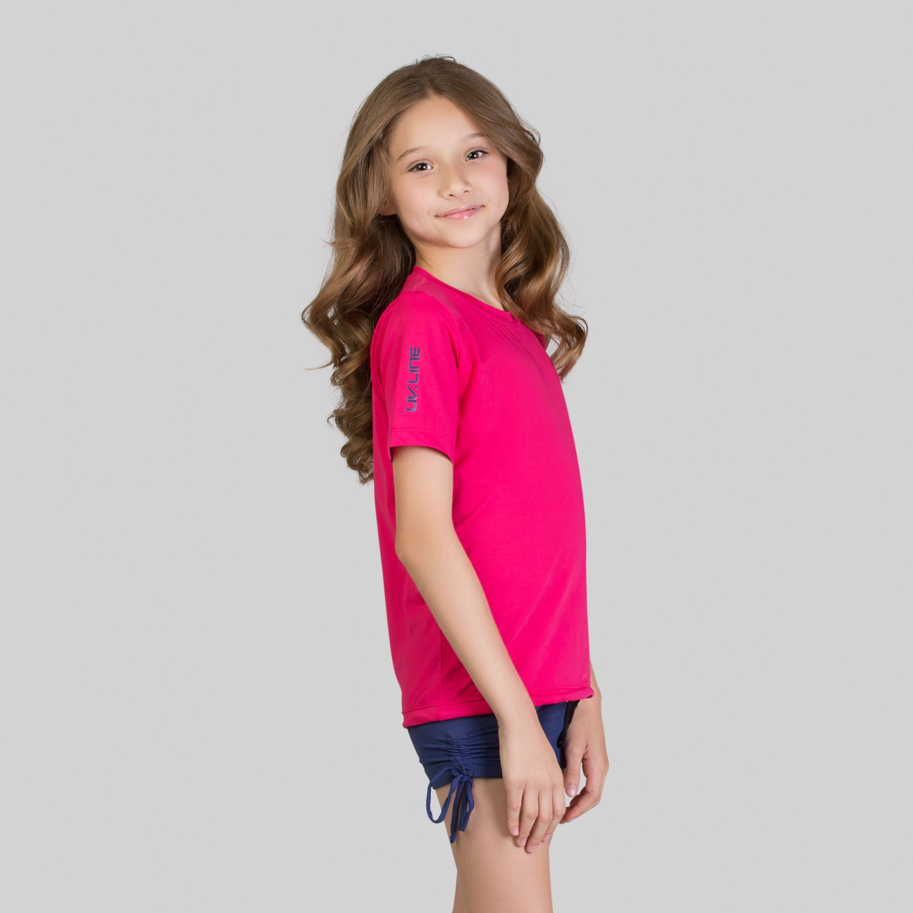 Camiseta UV Slim Pro Infantil Com Proteção Solar Pink