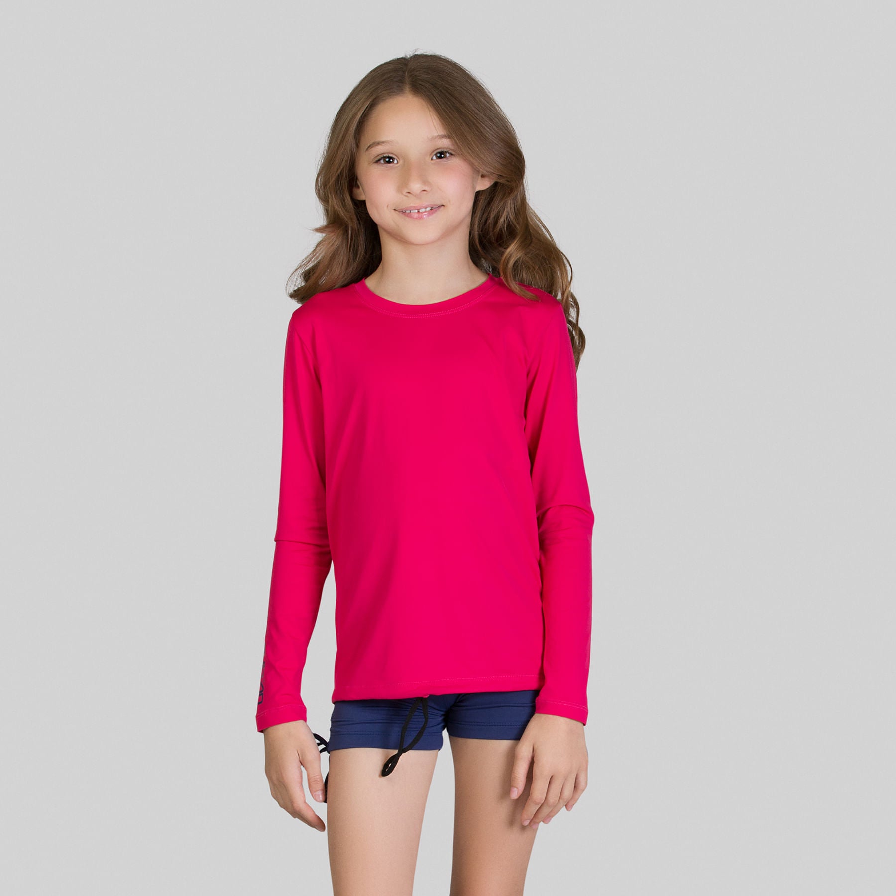 Camisa UV Slim Pro Infantil Com Proteção Solar Pink
